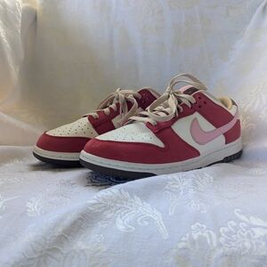 Nike Dunks Women's Red and Pink Sneakers Size 9.5